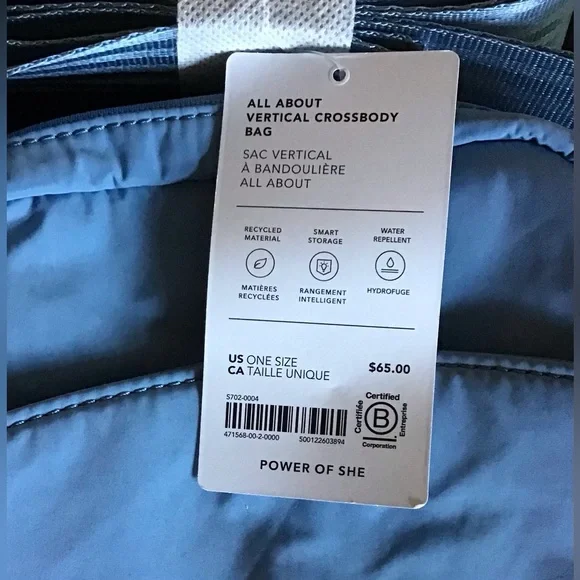 Athleta Light Blue Crossbody Bag - Picture 5 of 12